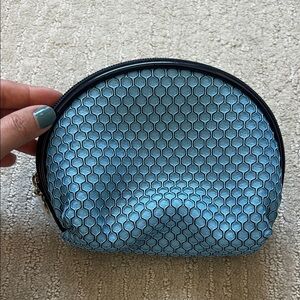 Estee Lauder Teal Blue Honeycomb Cosmetic Pouch